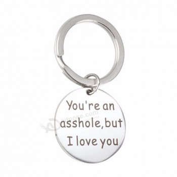 Englisch Brief, du bist ein Arschloch, aber ich liebe dich personalisierte Schlüsselanhänger Schlüsselanhänger Valentinstag Geschenk neu