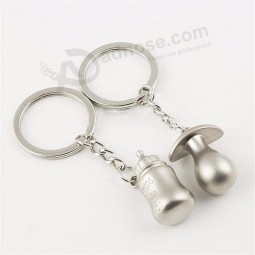 wholesale cute baby pacifier pattern keyring feeding bottle Key ring lovers keychain gift