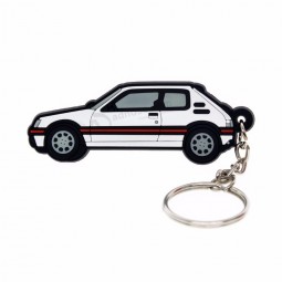 wholesale custom logo 2D soft PVC keychain for promotional gift