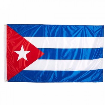 Fuente de la fábrica de tela de poliéster 3x5 pies cuba bandera del país