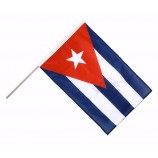 カスタム印刷手を振っている小さなミニキューバの旗4x6