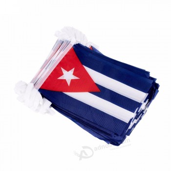 bandeira impressa poliéster da corda de Cuba bandeira de 5m ou projeto personalizado