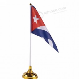 2019 new popular boss table stand cuba country desk flag