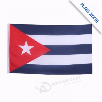 Padrão de listras coloridas duráveis ​​de alto desempenho bandeira de cuba barato lembrança nacional