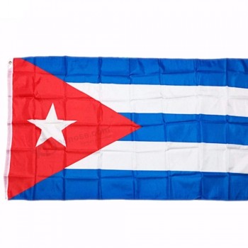 stoter bandera de cuba 3x5 FT de alta calidad con arandelas de latón, bandera de país de poliéster