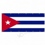 China supplier screen printed Cuba mesh flag for college