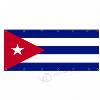 china supplier screen printed cuba mesh flag for college