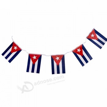 Custom promotional all countries decoration Cuba string bunting flag