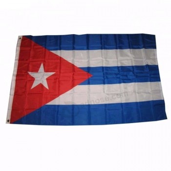 Impresión de banderas de poliéster de país de 3 * 5 pies cuba