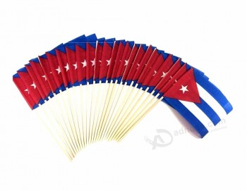 wholesale top quality cuba car flag with plastic pole