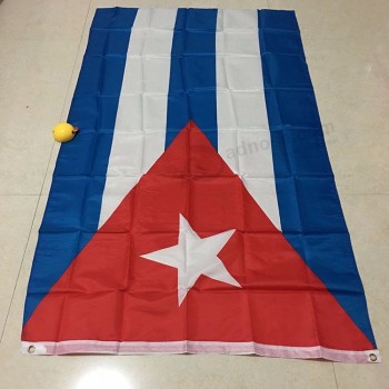3x5ft 주문 폴리 에스테 승화 인쇄 쿠바 쿠바 깃발
