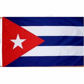 Bandiera cuba in poliestere stampato fronte / retro di alta qualità 150x90cm