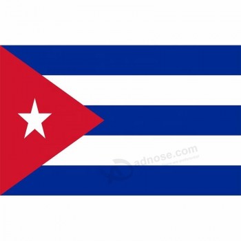 Venda quente 3x5ft grande impressão digital Todo o logotipo do país bandeiras nacionais impressão de poliéster bandeira de Cuba