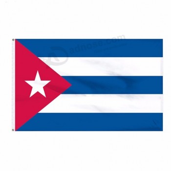 Großhandel 100% Polyester Heißer Verkauf Lager fliegen Cu Kuba kubanische Flagge