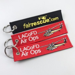 custom logo motorcycle embroidery keychain with your own design