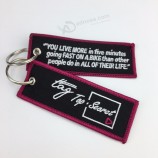 Portachiavi promozionali con tag ricami di marca