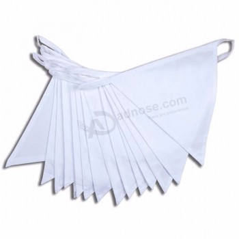 white pennant flags banner/ bunting string flag