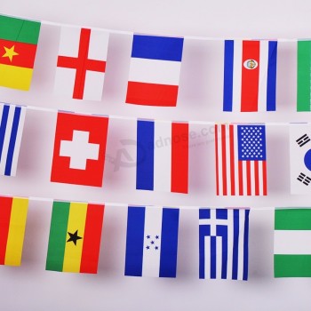 bunting flags standard size for the world cup soccer ,bunting sport