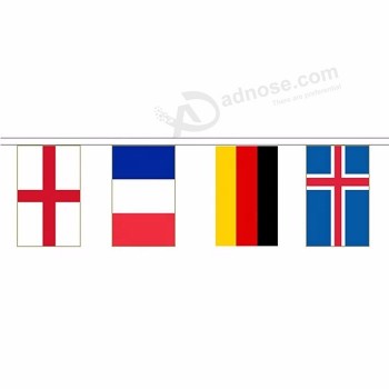 Low price selling custom decorations  polyester   world Cup bunting flag