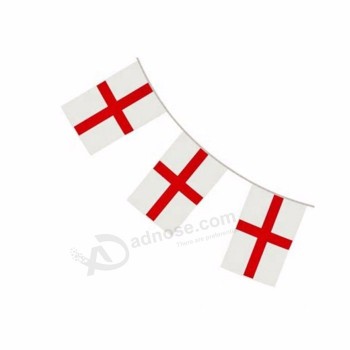 Bandiera della stamina in poliestere Inghilterra con decorazioni di Natale a basso prezzo