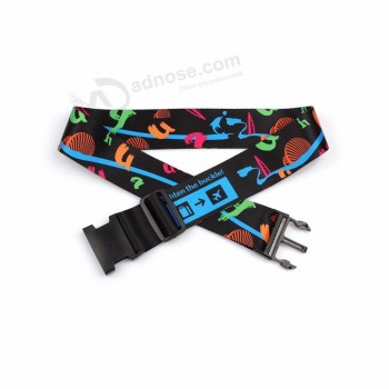 Promotional customized logo adjustable travel lightweight luggage straps