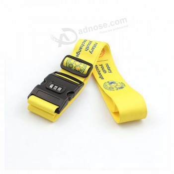 Heat transfer printing logo lightweight luggage straps with combination lock