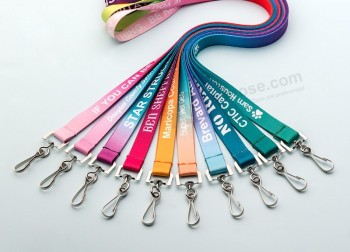 Discount print plain neck strap lanyard metal clip