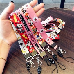 groothandel leuke cartoon nekriem lanyard voor sleutels