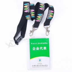 custom logo nylon double buckle neck strap