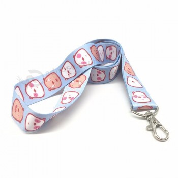 heat transfer printing polyester neck lanyard for promotion