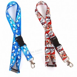 aangepaste logo afdrukken polyester lanyard / goedkope groothandel nek lanyard