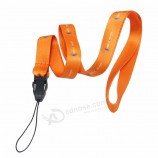 flat polyester single custom sublimation lanyard
