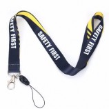 benutzerdefinierte Polyester-Siebdruck Logo Lanyard Gurt