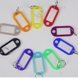 Nieuwe 20 stks kleurrijke sleutelhangers ID label tags splitring sleutelhanger sleutelhanger k1006