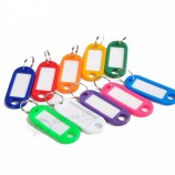 Пластиковый брелок для ключей пустой брелок Diy теги имен для багажа бумажные вставки багажные бирки Mix color бре