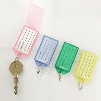 verkoop 5 stuks kantoorhotel plastic sleutelhanger kleuren classificatie snoepkleur heren bagagelummer tag sleutelhangers