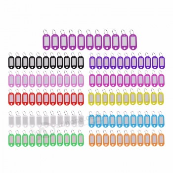 Kunststoff-Namensschilder Schlüsselanhänger klein mehrfarbig ID-Tag-Set für Gepäck