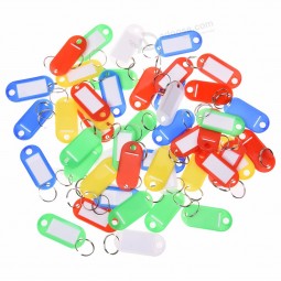 wholesale colorful Key ID label tags split ring keyring keychain
