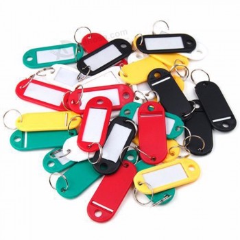 mode kleurrijke ovale plastic sleutelhanger Sleutelkaart ringen bagage bagage Id label naamplaatjes Hete verkoop accessoires