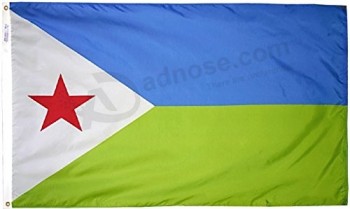 groothandel custom hoge kwaliteit djibouti - 4 'x 6' nylon wereldvlag