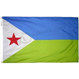 wholesale custom high quality djibouti - 4' x 6' nylon world flag