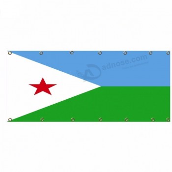 comercialización de tela de nylon djibouti malla bandera para evento