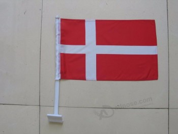 двухсторонний полиэстер флаг Дании национальный автомобиль