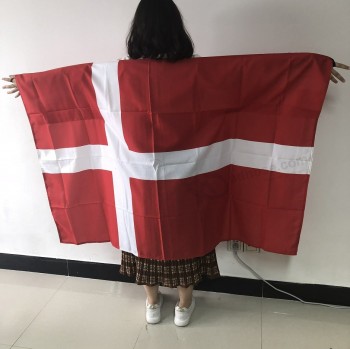 Sport 2019, der Dänemark-Staatsangehörigkörperflagge zujubelt