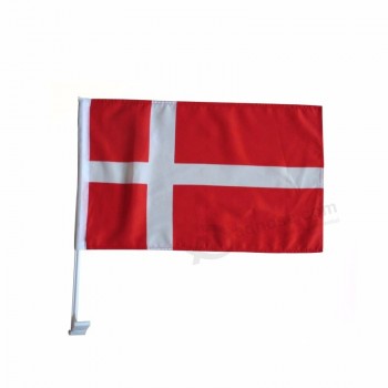 Großhandel gedruckt Kunststoffstange Dänemark Autofenster Flagge