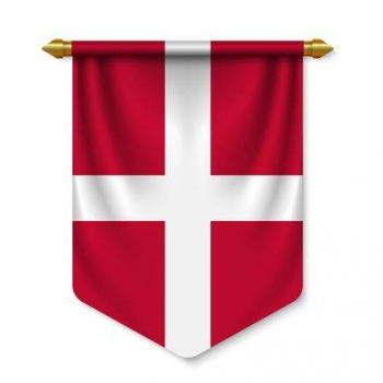 bandiera nazionale dello stendardo della Danimarca decotive per appendere