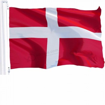 полиэстер печать 3 * 5 футов Дания производитель флаг страны
