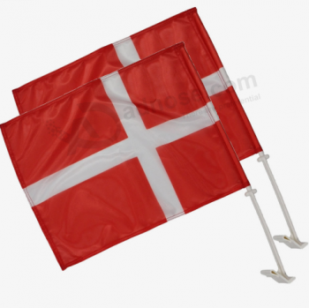 популярные рекламные флаги окна автомобиля полиэфира Дании национальные