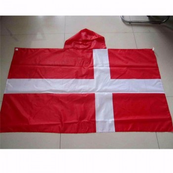 подгонянный цифровой напечатанный флаг тела накидки Дании