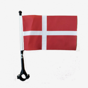 polyester Denmark country bike flag with clip